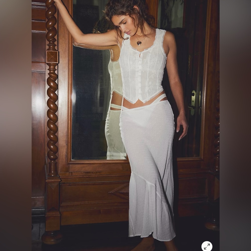 Intimately by Free People Sweet on You Bias Half Slip Size Small NWT